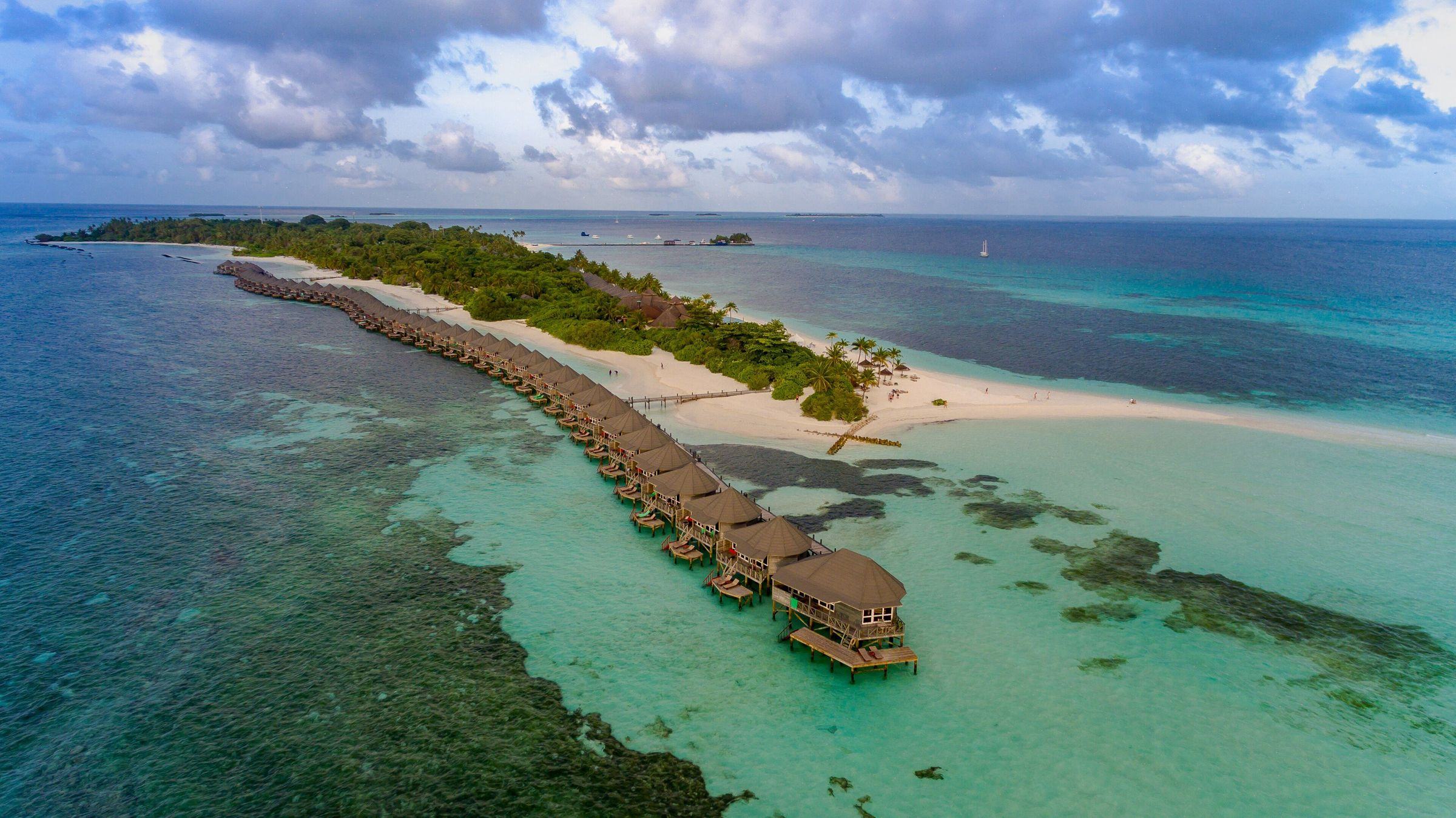 Overwater villas in the Maldives